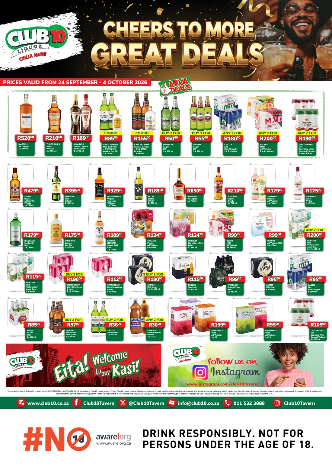 Cheers to More Great Deals | Club 10 Liquor Specials